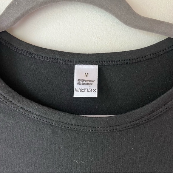 Calvin Logo T-Shirt Dress Black Medium | Stretchy Bodycon Graphic Casual Summer - Picture 3 of 8